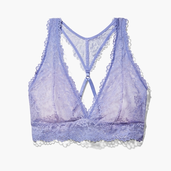 NWT SavageXFenty Blue Ombre Lace Bralette And Brazillian Panty Set size 1x - Picture 3 of 8